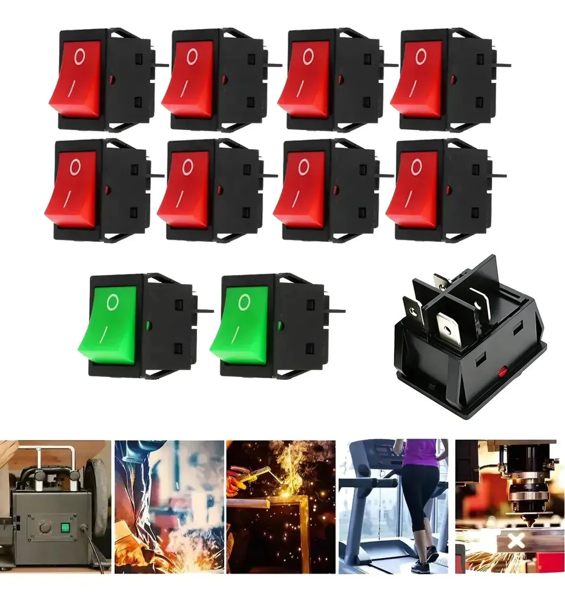 10pc Interruptor Switch 30a Para Lnversor Soldador Cortadora