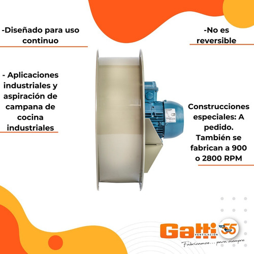 Extractor De Aire Axial Industrial 35 Cm P/ Conducto Gatti V