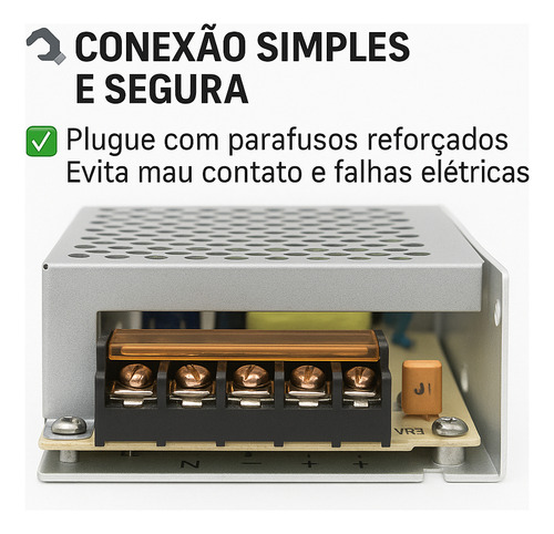 Fonte Chaveada 12v 5a Bivolt 60w Estabilizada Câmera Led