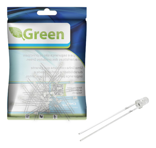 50x Led Alto Brilho 3mm - Projetos Em Geral - Azul