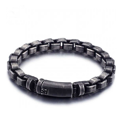 Pulseira Masculina Aço Motorcycle Retro Viking Punk Rock 