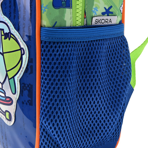 Mochila Jardin Dino Skater 12 Pulgadas Skora Hello Color Azul