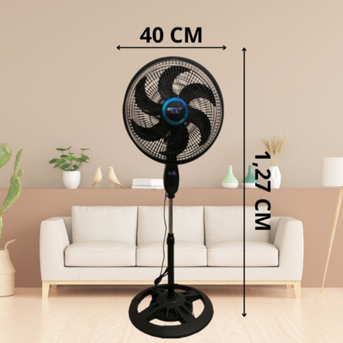 Ventilador Coluna De Chão Turbo Vento Forte 110v 6 Hélices