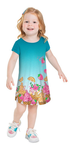 Vestido Infantil Meia Malha Penteada Marlan 62585  Tam 1 2 3