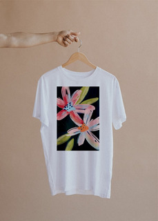 Camiseta De Mujer Diseño Kinesthetic Abstract Art Floral 