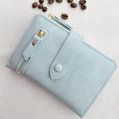 Para Mujer Multifuncional Cartera Plegable De Cuero Pu