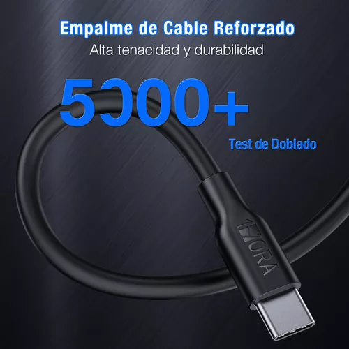 Cable Usb Tipo C A C 1hora Carga Rápida 3a 2m Cab270 Color Blanco