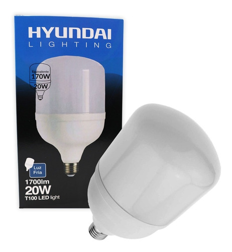 Imagen 1 de 6 de Ampolleta Led 20w Luz Fria Hyundai Lighting