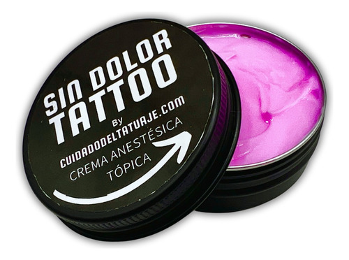 Sin Dolor Tattoo Crema Anestésica 30g Tatuajes Pote Grande