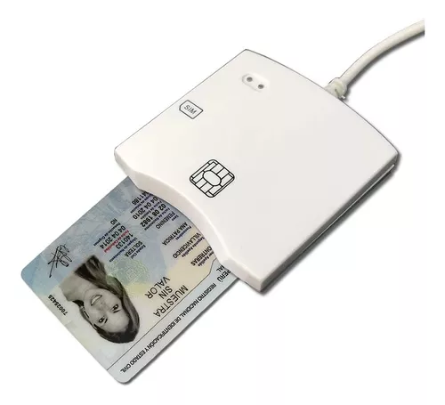 Lector dnie electronico Lector DNI Electrónico USB Lector de DNI, Lector de  Tarjetas USB para Tarjeta bancaria SIM/Chip/IC/CAC Card, Compatible con