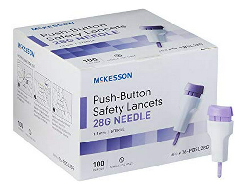 Botón Pulsador De Lanceta Mckesson, Calibre 28, 1,5 Mm De Pr