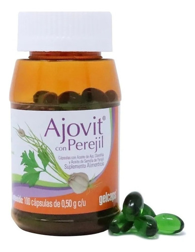 Ajovit Con Perejil Con 100 Cápsulas Gelcaps Sabor Sin Sabor