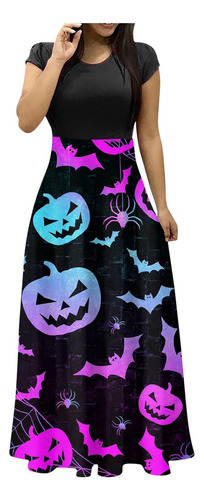 Vestido De Halloween Para Mujer W Beach X76, Casual, Maxi, E