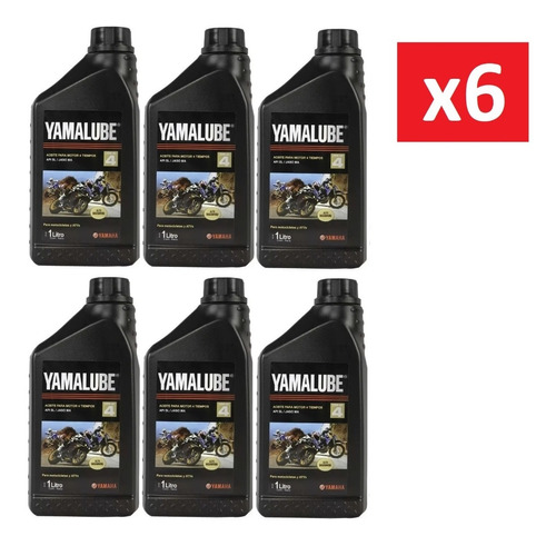 Aceite Yamalube 4t Mineral 20w40 Moto Original X6 Litros