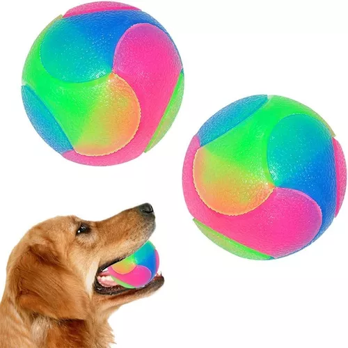 2 Pelotas Para Perros Con Luz Grande Pelota Elástica Intermi