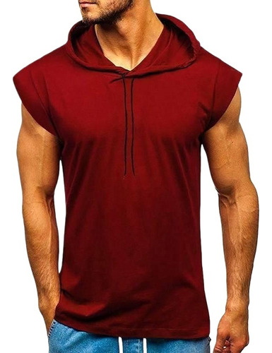 Camiseta De Manga Corta For Hombre Fitness Workout Gym Slim