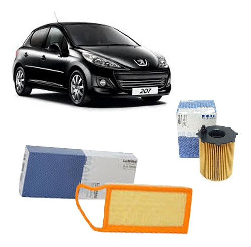 Kit 2 Filtros Peugeot 207 Hdi 1.4 Aceite 5w40 Sintetico