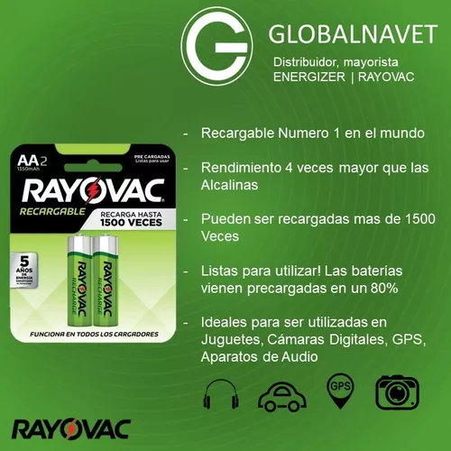 2 Pilas Recargables Aaa De 1350 Mah