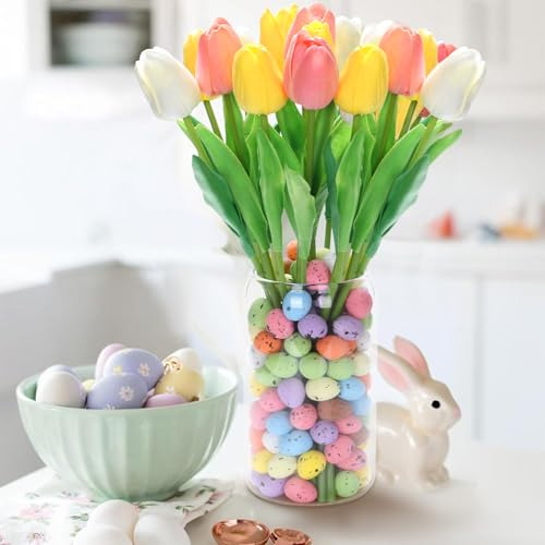 Juego De Tulipanes Artificiales, Tulipanes Falsos Multicolor