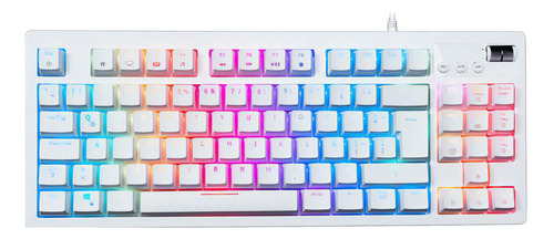 Teclado Vsg  Quasar Rgb Blanco Outemu Azul Vgk387whtblu /vc Idioma Español Latinoamérica Color Del Teclado Blanco