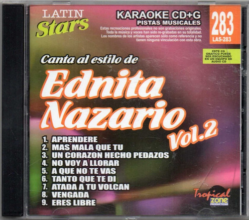 Canta Al Estilo De Ednita Nazario Cd Original Usa Qqa. Promo