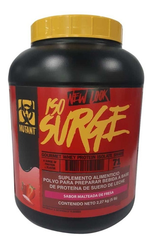 Proteína Mutant Iso Surge 2.27 Kg (5 Lb) + Shaker Sabor Fresa