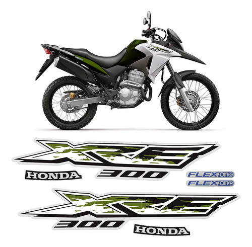 Kit Adesivos Moto Honda Xre 300 2017 2018 Modelo Original