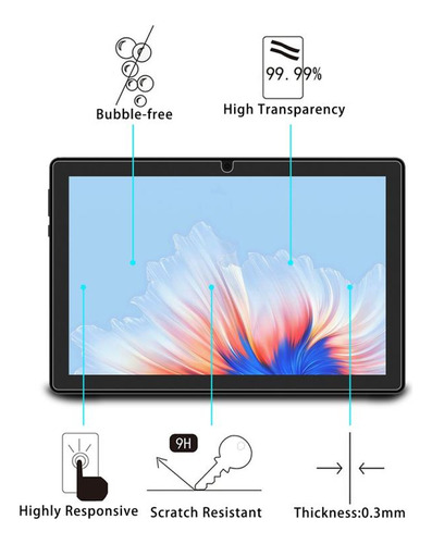 Película De Vidrio Templado Para Doogee U9 10.1