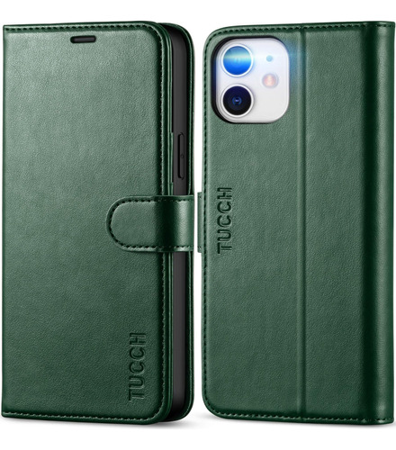 Funda Billetera Premium Para iPhone 12/12 Pro Verde