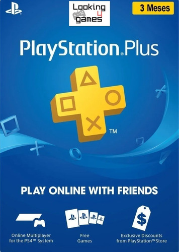 Cartão Psn Playstation Plus 3 Meses Brasil Digital