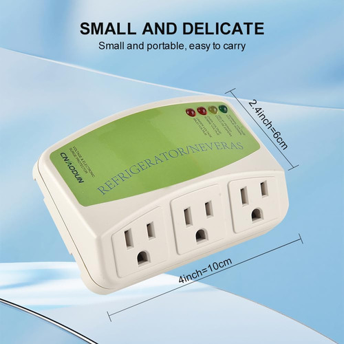 Protector De Sobretensiones Refrigerador, 3 Tomas, Prot...