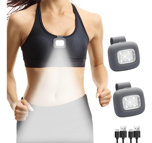 Aiolekup Running Lights, 2-pack Hands-free Rechargeable Outd
