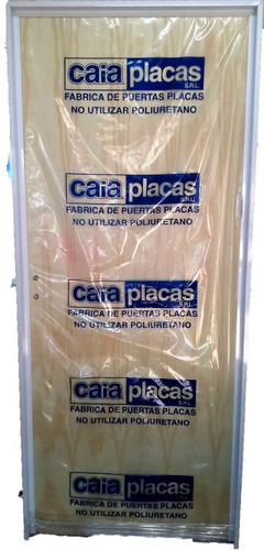 Puerta Placa Pino Marco De Aluminio 80x200 Marco Blanco 