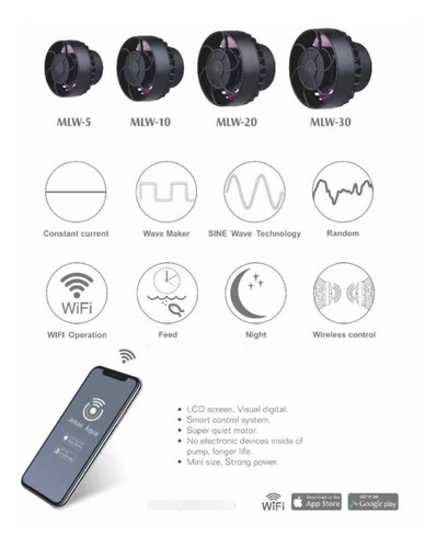 Jebao Mlw10 Generador De Olas Wifi Acuario