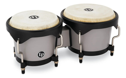 Bongós Discovery De 6-1/4 Y 7-1/4 Lp601d-sg-k Con Funda Mate Gris