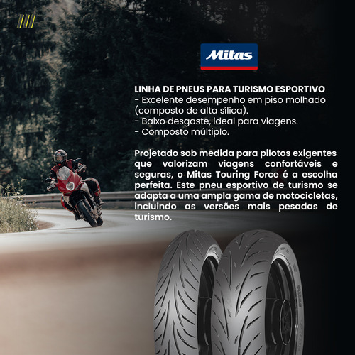 Pneu Traseiro 160/60-17 69w Tl Mitas Touring Force