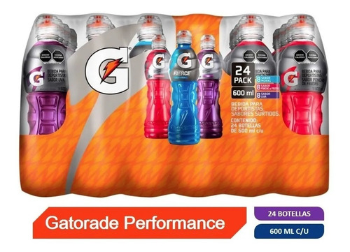 Bebida Gatorade Performance 24 Pzs De 600 Ml Msi