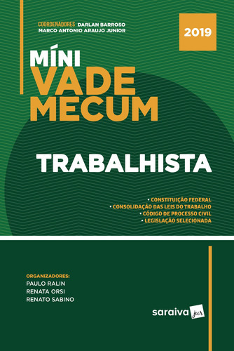 Míni Vade Mecum Trabalhista - 1ª Edição De 2019, De Renata Orsi., Vol. Não Aplica. Editora Saraiva Jur, Capa Mole Em Português