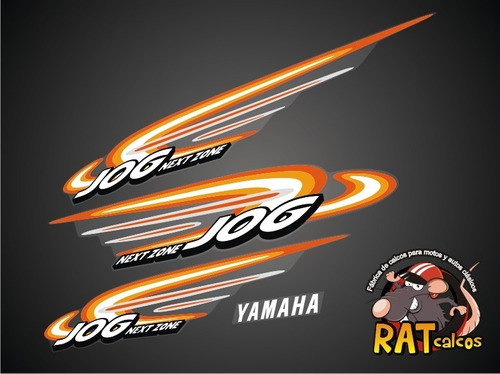 Calcos Yamaha Jog Next Zone/ Naranja / Kit X 4