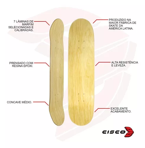 Shape Cisco Skate Marfim Braza - 8/8.125/8.25 #Nossojogoéskate + Lixa  Grátis - Cisco Skate Shop - Loja Online de Skate, Entregamos para todo o  Brasil