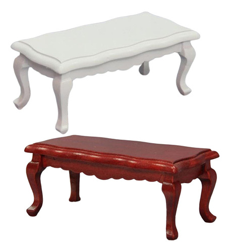 2 Uds Durable Reutilizable Mini 1:12 Casa De Rojo Blanco