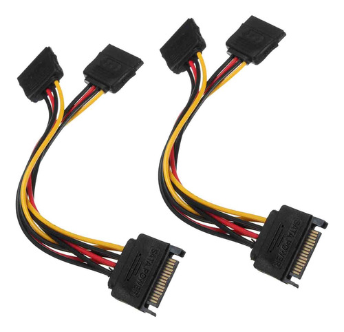 Traderplus 2 Unids 15 Pin Sata A Dual Sata Power Y Splitter.