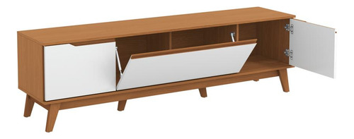 Rack Kappesberg 3 Portas Canela/branco 180cm