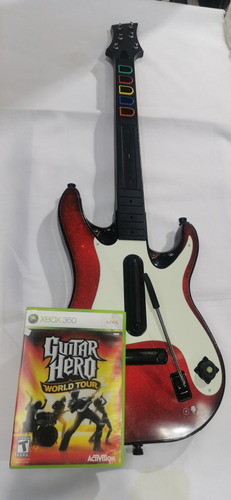 Guitarra + Juego Guitar Hero World Tour Xbox 360 