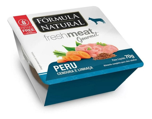 Fresh Meat Gourmet Para Cães Peru Cenoura E Linhaça 70g
