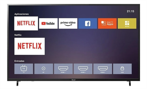 Imagen 2 de 5 de Smart Tv 4k Led 55 Pulgadas Iqual Q55 Uhd Hdmi Wifi Netflix