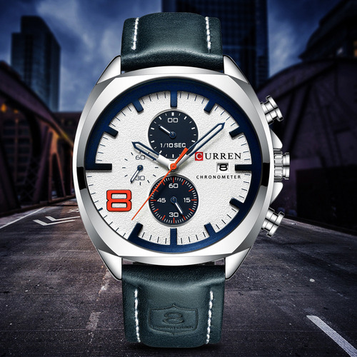 Reloj Quartz Man 8324 Male Curren Para Marca Multifunción