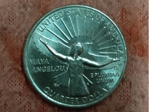 Imagen 1 de 1 de Maya Angelou Moneda De 25 Ctvs. Nueva 