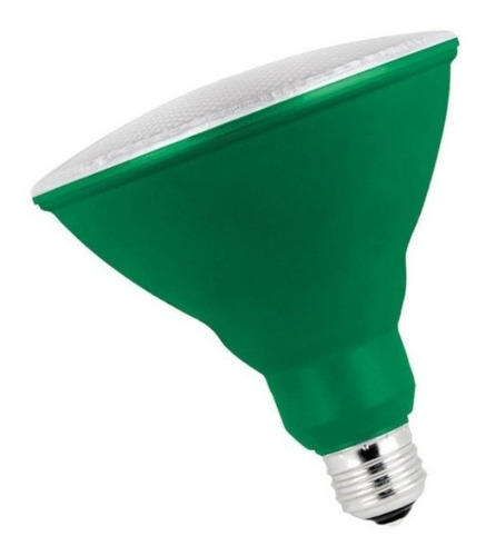 Imagen 2 de 3 de Bombillo Par38 Led 12w Verde E-27 Aksi