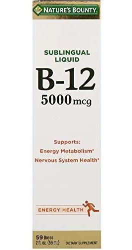 Recompensa De La Naturaleza, Super Fuerza B-12, 5000mcg, 2